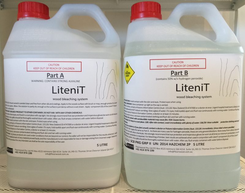 LiteniT Wood Bleaching System 10 litre kit - OAK TIMBER FLOORING