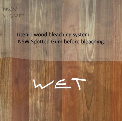 Bleached NSW Spotted Gum before bleaching