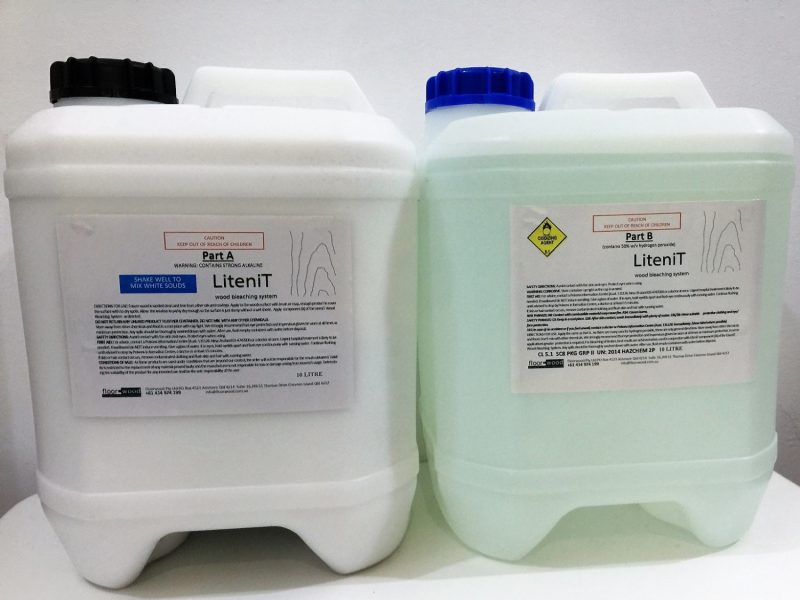 wood bleach 20Lt kit LiteniT 2 part wood bleaching system OAK TIMBER