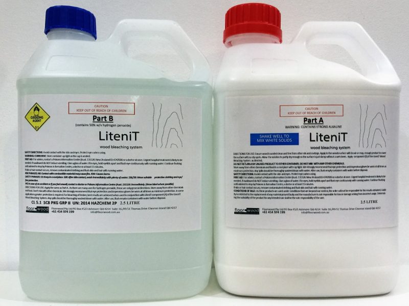 wood bleach LiteniT 2Lt kit OAK TIMBER FLOORING