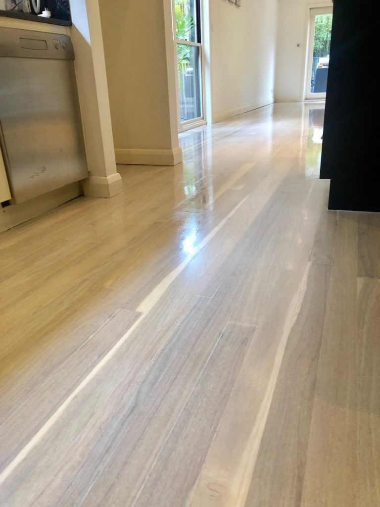Bluegum flooring bleached with LiteniT 3 OAK TIMBER FLOORING
